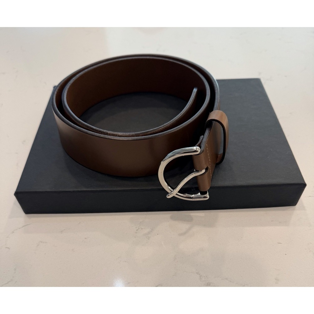 Coach Women's Vintage Y2K Belt Brown Sz S Style 3980 B7 Solid Silver Tone Buckle